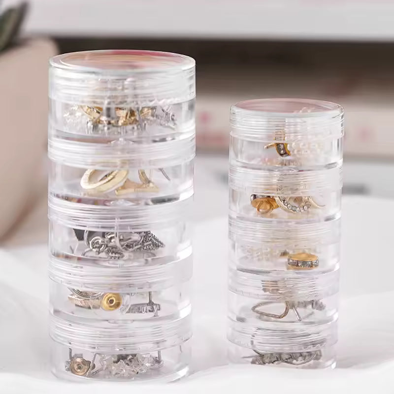 5 Layer Jewelry Storage Box Clear Organizer