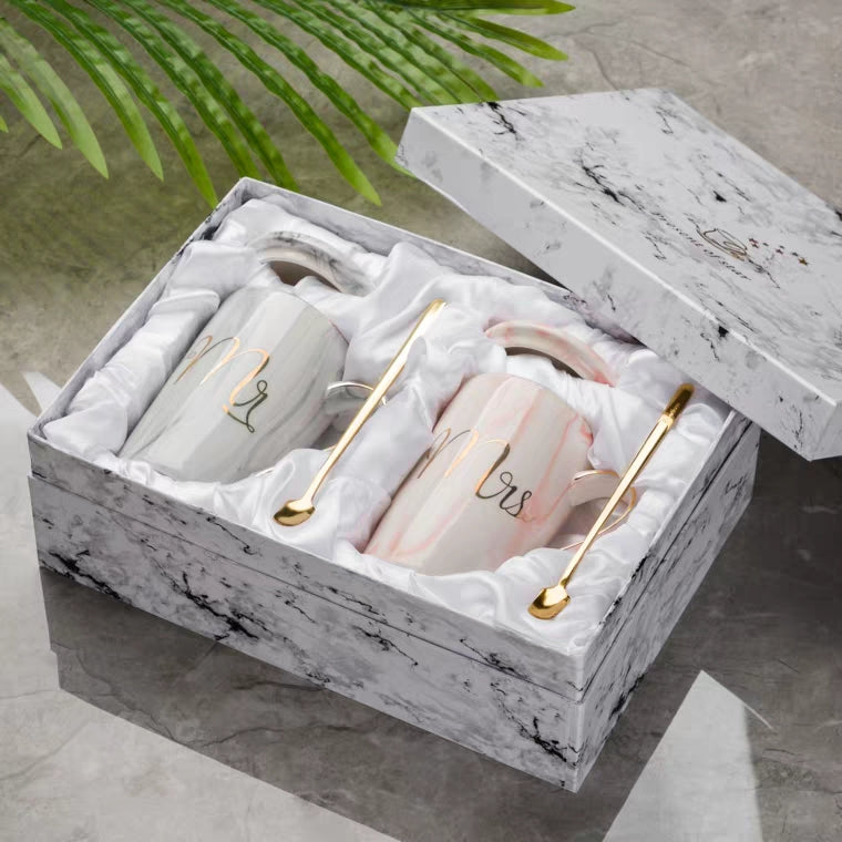 Mr. and Mrs. Couple Gift Mug Set