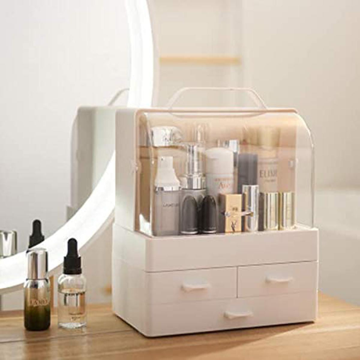 Modern Cosmetic Organizer Makeup Storage Holder With Drawer