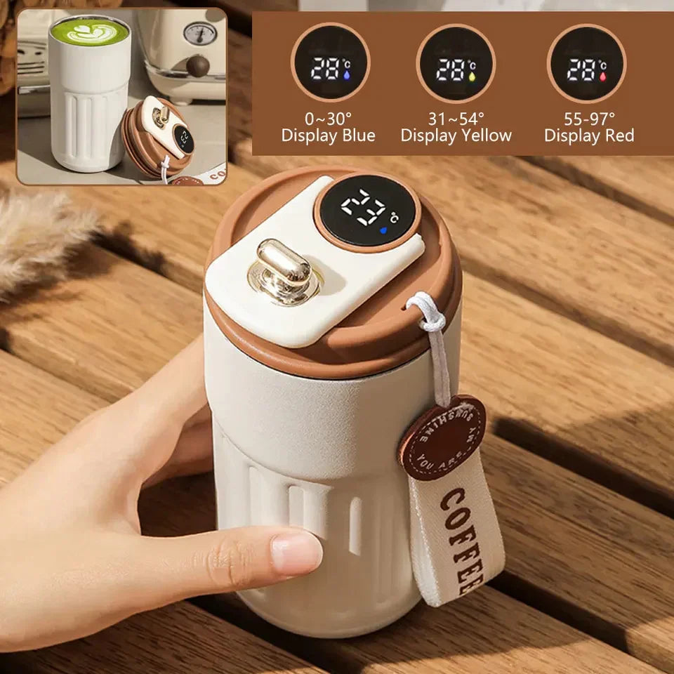 450ML Smart Display Bottle, Stainless Steel Coffee Mug