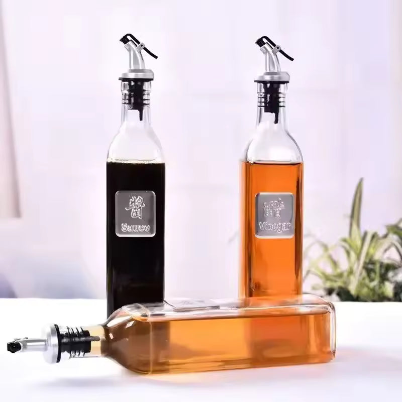 250ml Glass Olive Oil Bottle – Leakproof Press Cruet