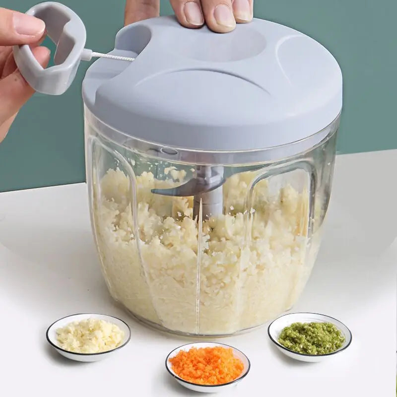 Spin Blade Chopper – Manual Vegetable Cutter