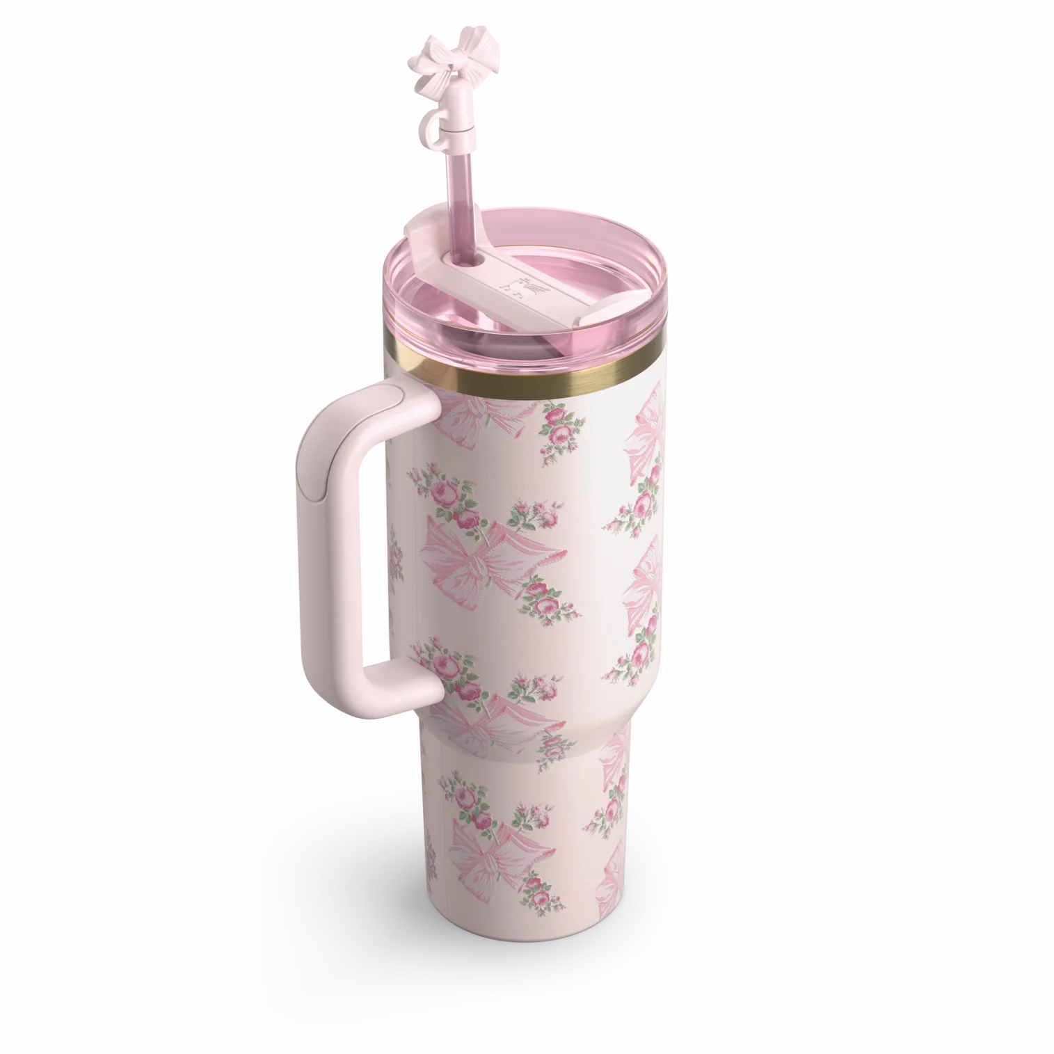 The Stanley X LoveShackFancy Holiday Quencher | 40oz – Rosa Beaux Pink | Premium Box Pack